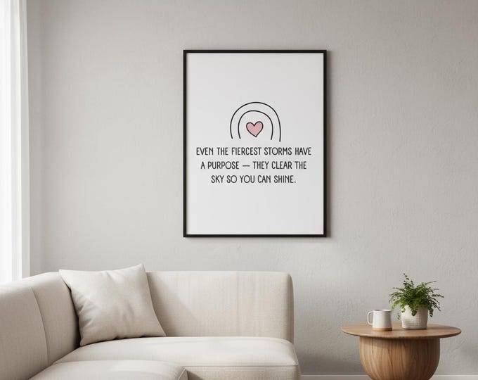 Inspirational Quote Art Print: Hope After The Storm
