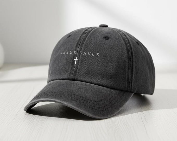 Christian Trucker Hat | Dark Grey Snapback with White Cross Logo
