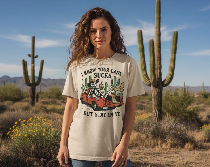Sarcastic Graphic Tee | Unisex Organic Cotton, Stay In Your Lane