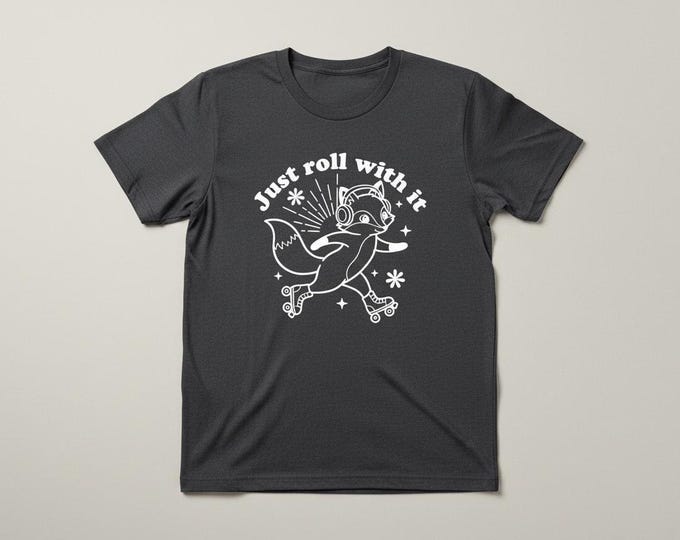 Fox Roller Skating T-Shirt | Unisex Self-Care Tee