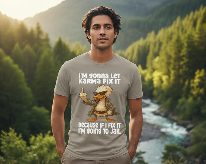 Funny Duck T-Shirt | Karma Fix It Graphic Tee