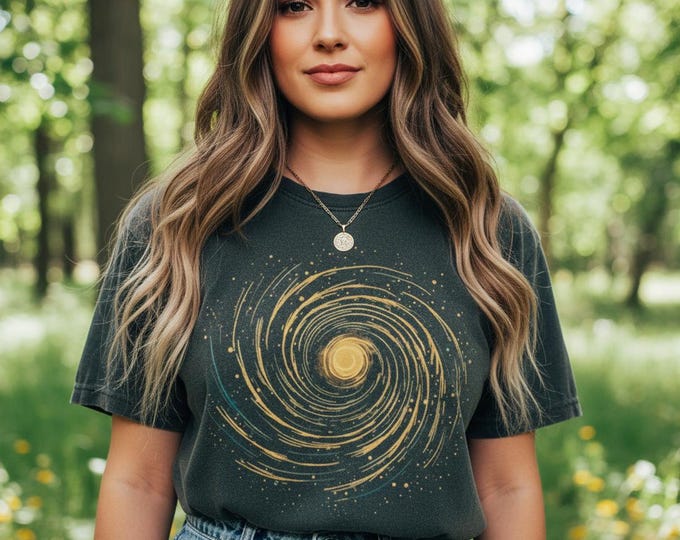 Celestial Astrology T-Shirt | Grey Tee with Gold Print | Zodiac Constellation Star Shirt
