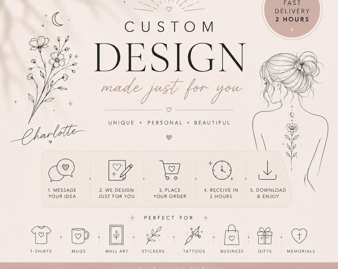 Custom Design Made Just For You | Personalized Digital Artwork | Fine Line Design | Custom SVG PNG PDF | Minimalist Custom Art | Whimsy