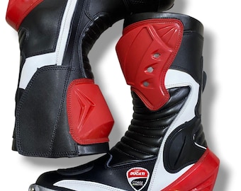 Motorcycle Racing Boots – Reinforced Protection, Performance Design, All-Black Finish
