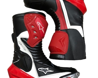 Motorcycle Racing Boots – Reinforced Shin, Ankle, Heel, Toe Protection