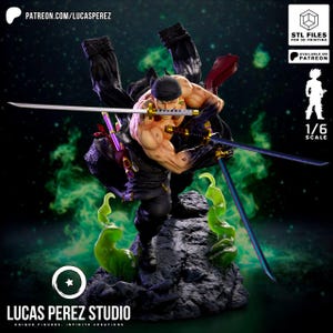 Roronoa Zoro | 3 Sword Style | Haki | One Piece | 1/6 Scale (30cm)