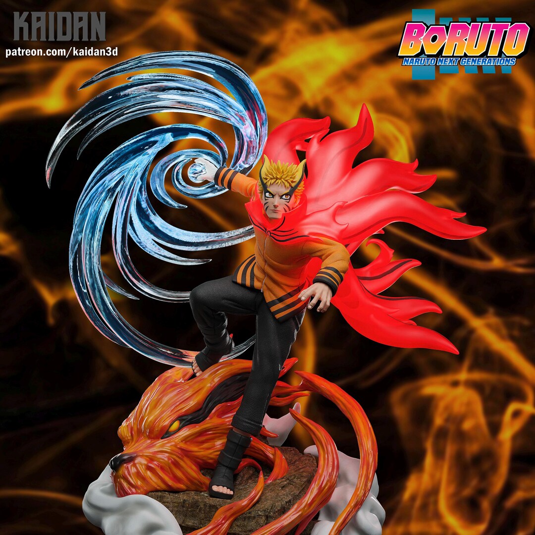 Naruto Baryon Mode | 3D Printed Model | Hand-painted - Etsy UK