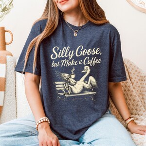 Dumme Gans Kaffee T-Shirt: Vintage Style Koffein Liebhaber Tee