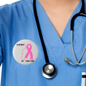 Breast Cancer Awareness Pin: Pink Ribbon Support Badge