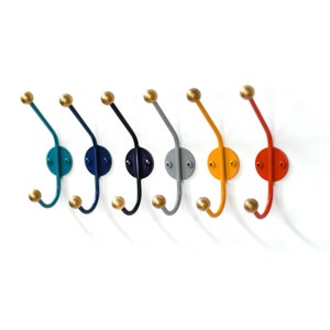 Mid Century Modern Inspired Double Wall Hook image 1