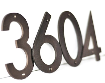 Oil Rubbed Bronze - Powder Coated Aluminum Numbers with matching screws