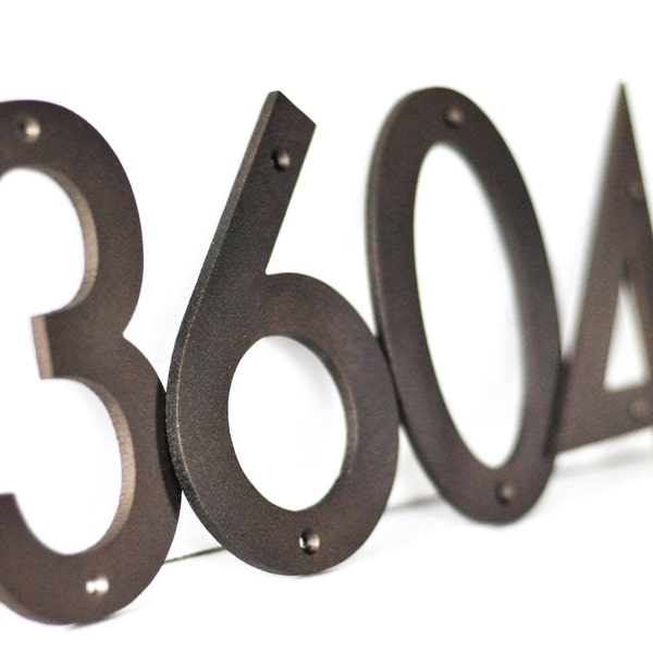 Oil Rubbed Bronze - Powder Coated Aluminum Numbers with matching screws