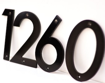 Black Powder Coated Aluminum Numbers with matching screws