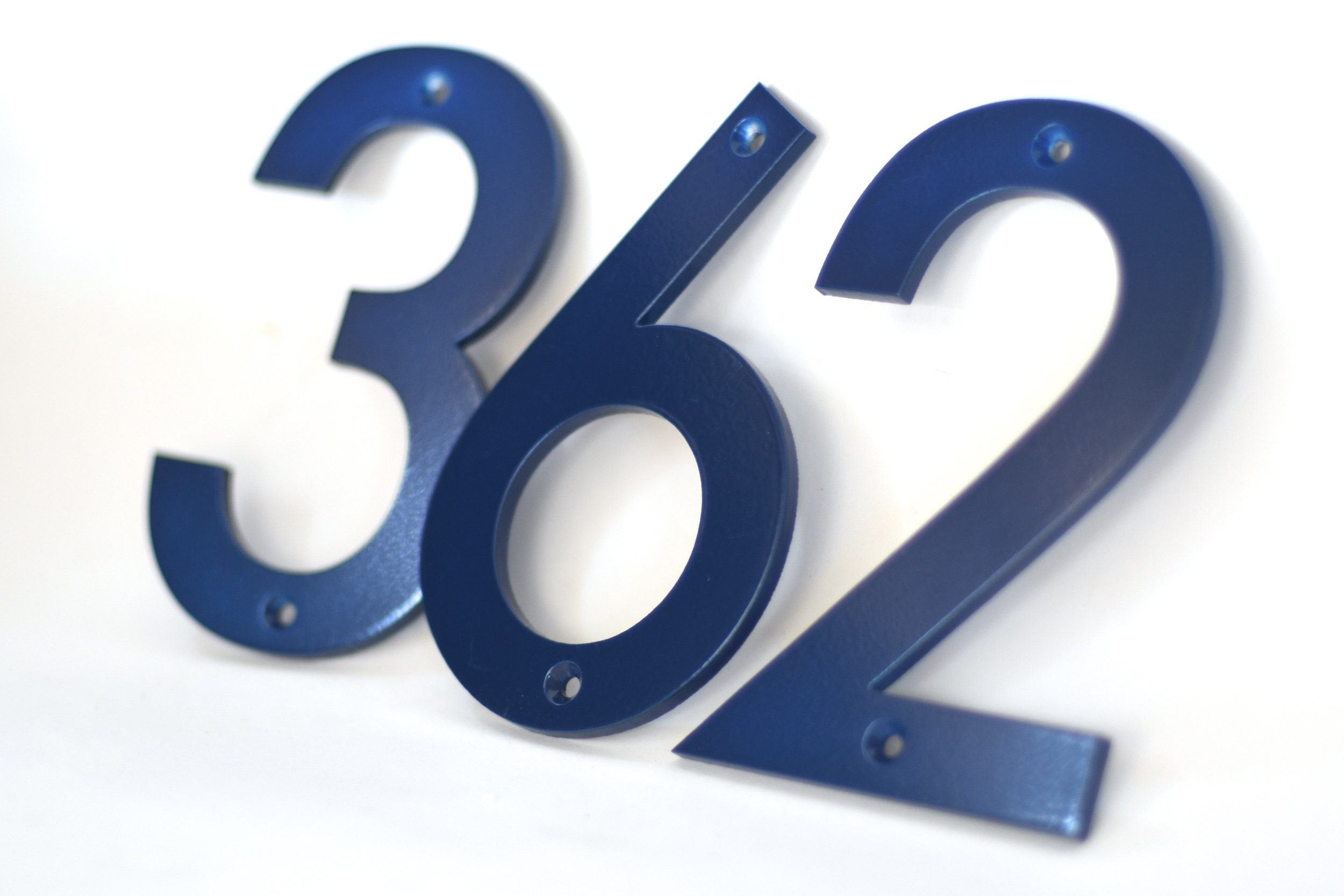 Navy Blue Powder Coated Aluminum Numbers With Matching | Etsy