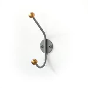 Mid Century Modern Inspired Double Wall Hook image 2