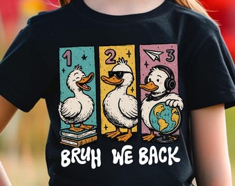 ¡Hermano, volvemos! PNG, Ganso tonto de regreso a la escuela PNG, Sublimación de regalos para maestros, Ambiente escolar lindo y divertido de moda, Humor retro de ganso para el primer día PNG