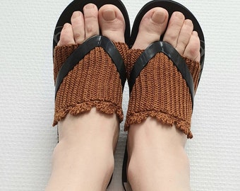 Hand Knit Flip Flop Socks: Toe Separated, Spa Pedicure Socks
