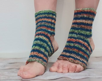 Yoga socks , toeless socks multicolor