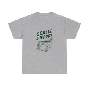 Goalie Support Unisex Heavy Cotton Tee - Perfect Gift for Soccer Fans, Sports Enthusiasts, Goalkeeper Apparel, Casual Wear, Game Day Shirts