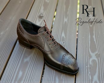 Handmade Genuine Leather Oxford Brogue Dress Shoes | Formal And Casual Men's Footwear