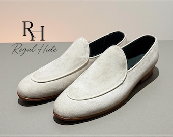 Handmade Luxury Suede Leather Penny Loafers Dress Shoes | Formal And Casual Footwear