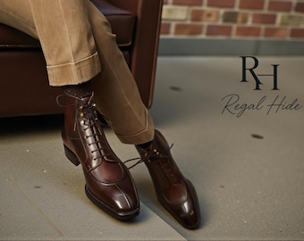 Handmade Genuine Luxury Leather Boots | Vintage Style Men's Formal And Casual Footwear