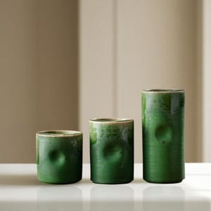 Vintage Handmade Ceramic Travel Mug with Sip Lid | Unique Pottery Coffee Cup | No Handle Mug | Gifts for Coffee & Tea Lovers