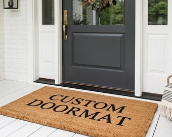 Custom Doormat Personalized Welcome Mat, Family Name Doormat, Custom Door Mat, Housewarming Gift, Front Porch Decor