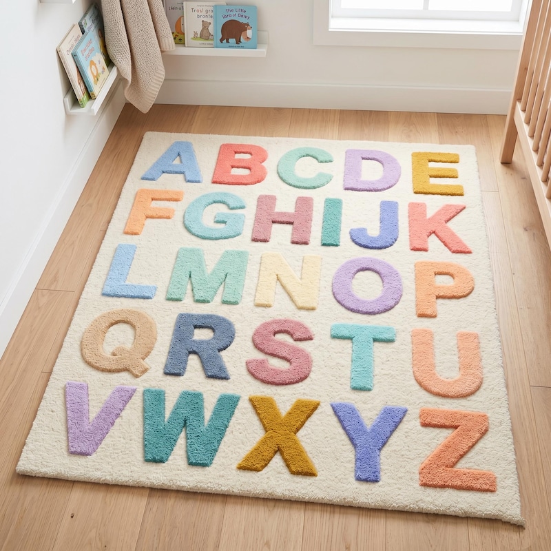 Pink Rug Alphabet Alphabet Rug - Etsy