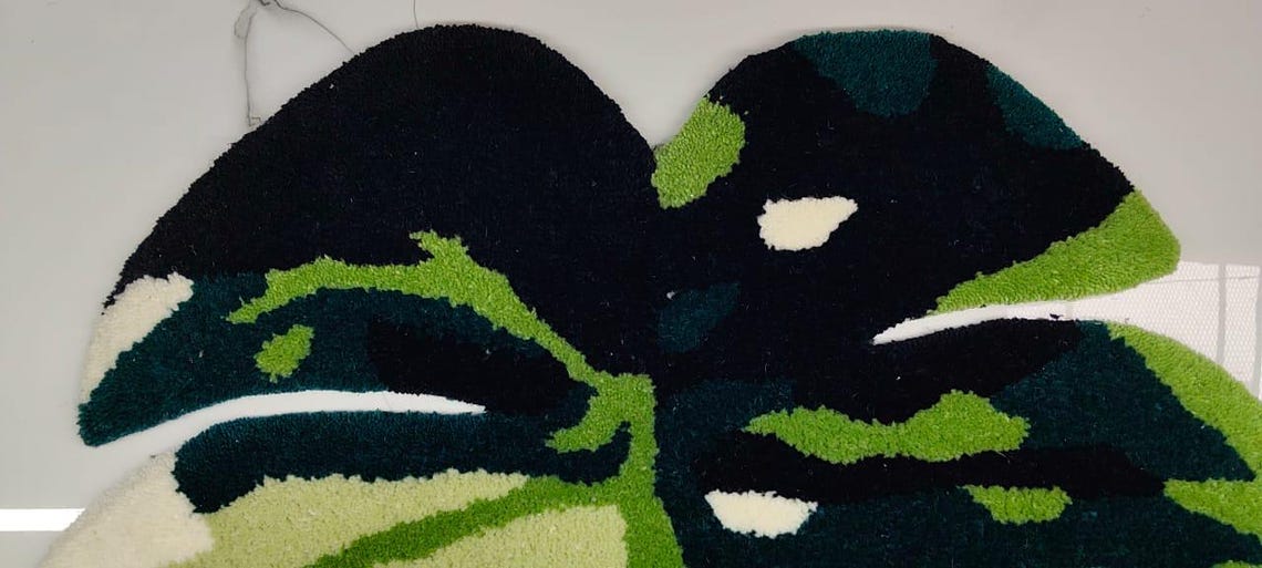 Unique Leaf Design Rug – Soft Floor Decor for Home & Office - Etsy