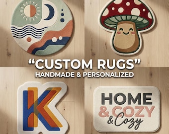 Custom Tufted Rug |  Handmade Personalized Rugs Custom Design Any Size