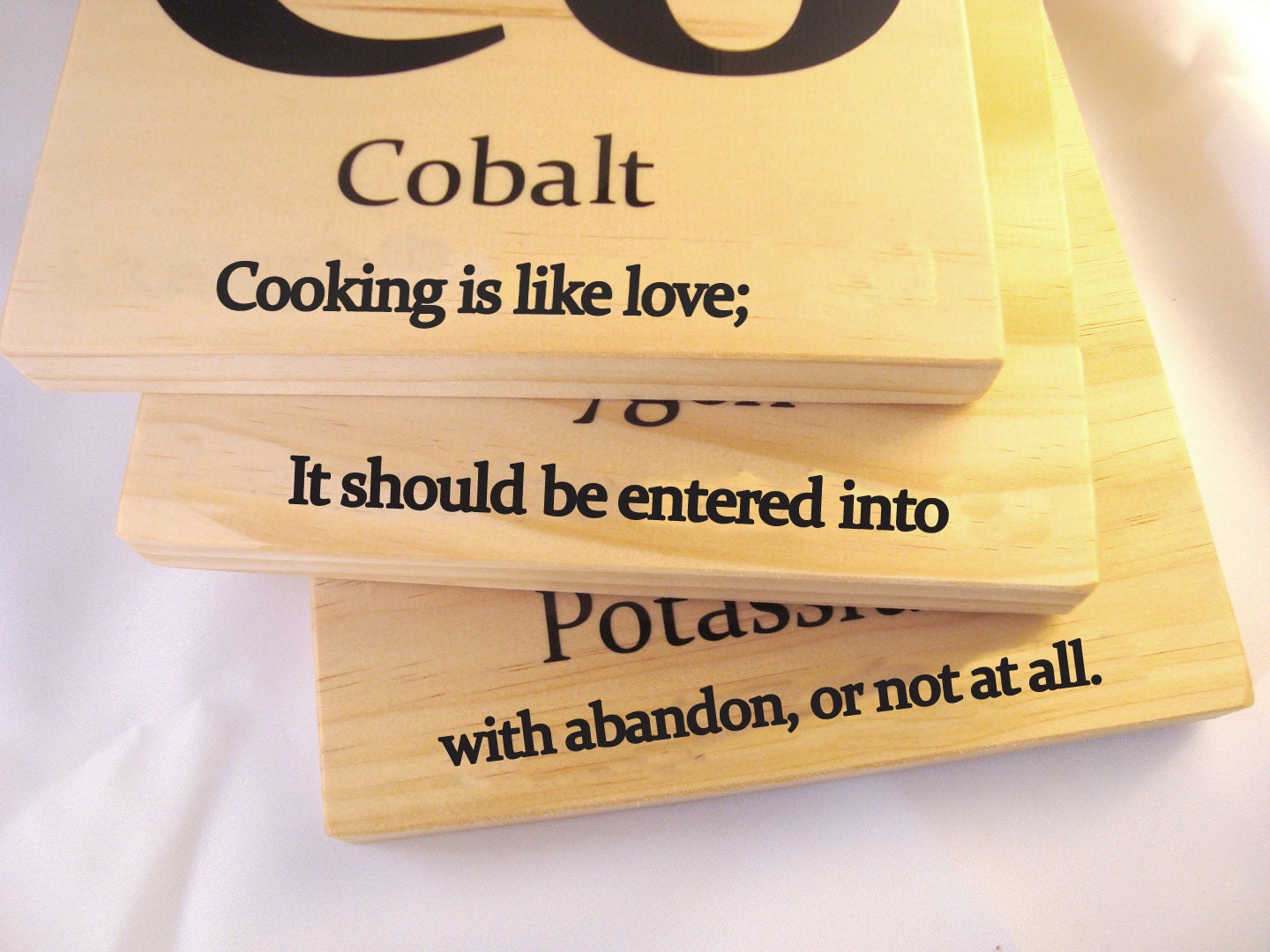 Wine Periodic Table Wooden Tile Wall Art With Quote