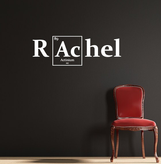 Custom Name Decal With Periodic Table Breaking Bad Style