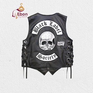 Ultimate Zakk Wylde BLS Vest – Black Label Society Biker Leather Jacket with Club Patches for Men | Premium Rock Style
