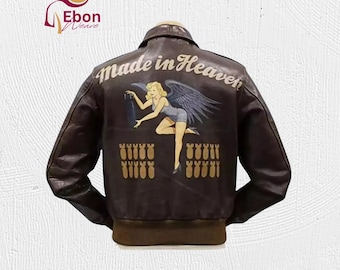 Chaqueta Chris Redfield de edición limitada - Chaqueta bomber de cuero marrón Resident Evil A2 para hombre / Estilo de juego definitivo