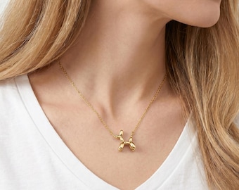 Gold balloon dog Necklace, Playful Balloon Puppy Pendant, Minimalist  Animal Jewelry, Gift for Mom, Pet Lovers, Tiny Funny Charm