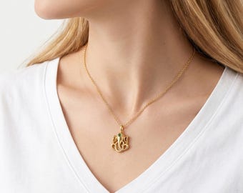 Naszyjnik z wisiorkiem Ganesha, złoty wisiorek Ganesha, biżuteria do jogi