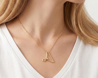 Personalized Birthstone Clothes Hanger Necklace Women’s Rights Pendant Pro-choice Reproductive Rights Feminist Jewelry