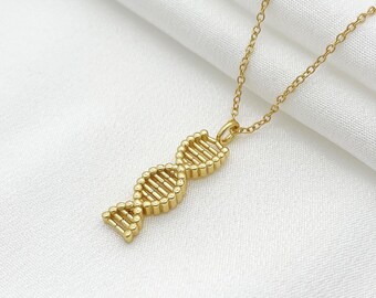 Bracciale DNA A Doppia Elica In Argento 925 Placcato Oro Rosa – Gioiello Scientifico Per Appassionati Di Biologia E Chimica - 3