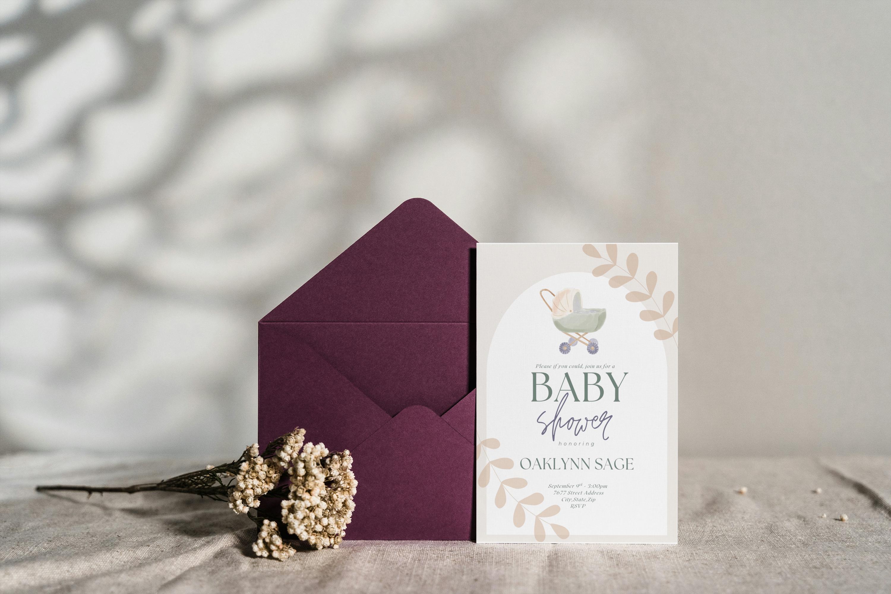 Modern and Neutral Baby Shower Invitation