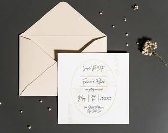 Editable Save the date wedding invitation