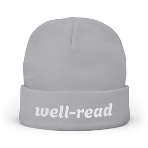 Well-Read Knit Beanie - Perfect for Book Lovers, Cozy Winter Accessories, Gift for Readers, Literature, Warm Beanie