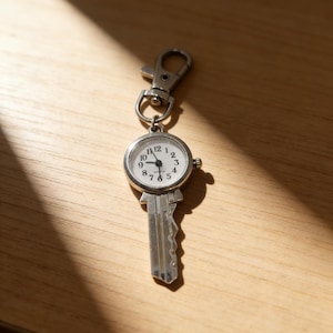 Llavero con forma de llave, reloj creativo, llavero, regalo