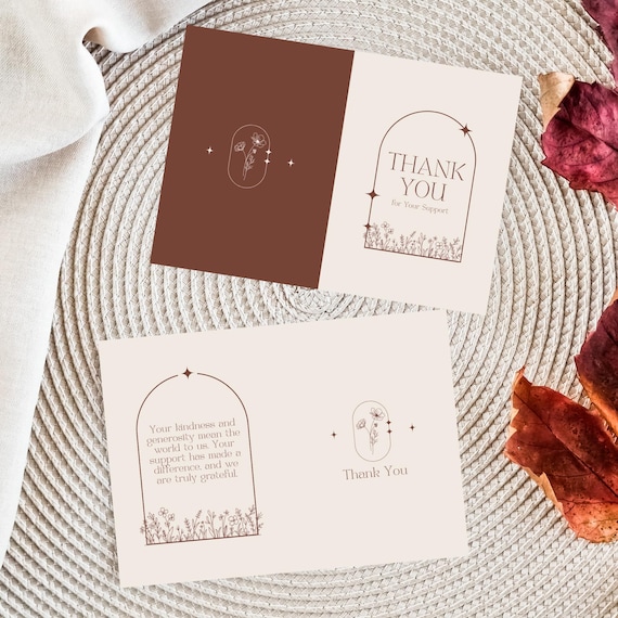 Cream & Brown Greeting Card