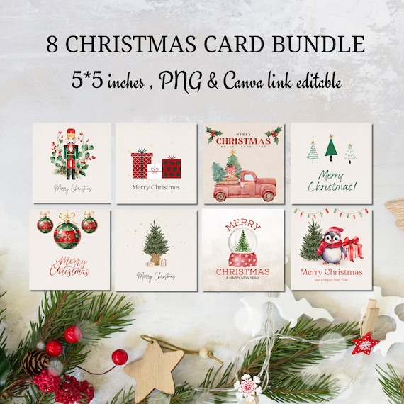 Christmas Card Template Bundle