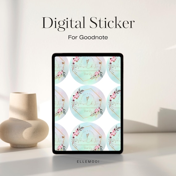 Editable Thank You Stickers: Round Label Template, Small Business (Canva PDF Download)