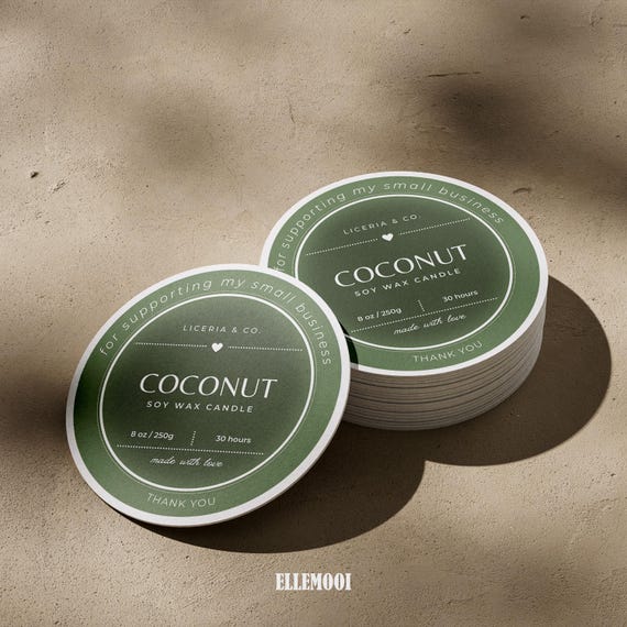 Product Label Template | Editable Canva Tag | Printable Business Stickers