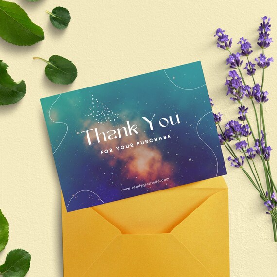 Universe Line Thank You Card Template