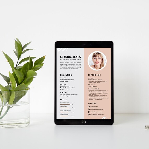 Brown & White Minimalist Resume Template A4