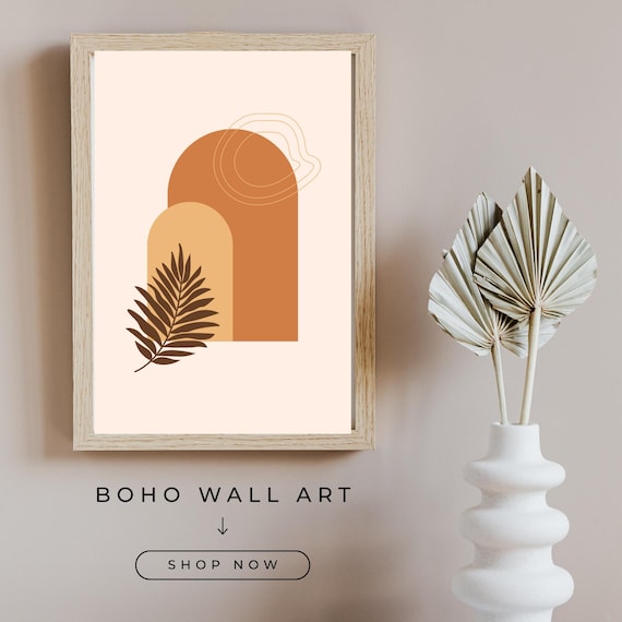 Boho Minimalist Wall Art: Neutral Decor, Modern Print (Digital Download)
